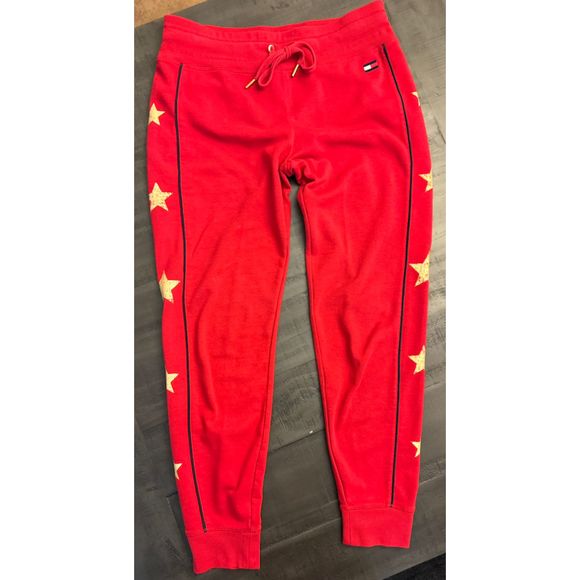 Tommy Hilfiger Sport Red Joggers Stars - Sz S - Picture 10 of 13